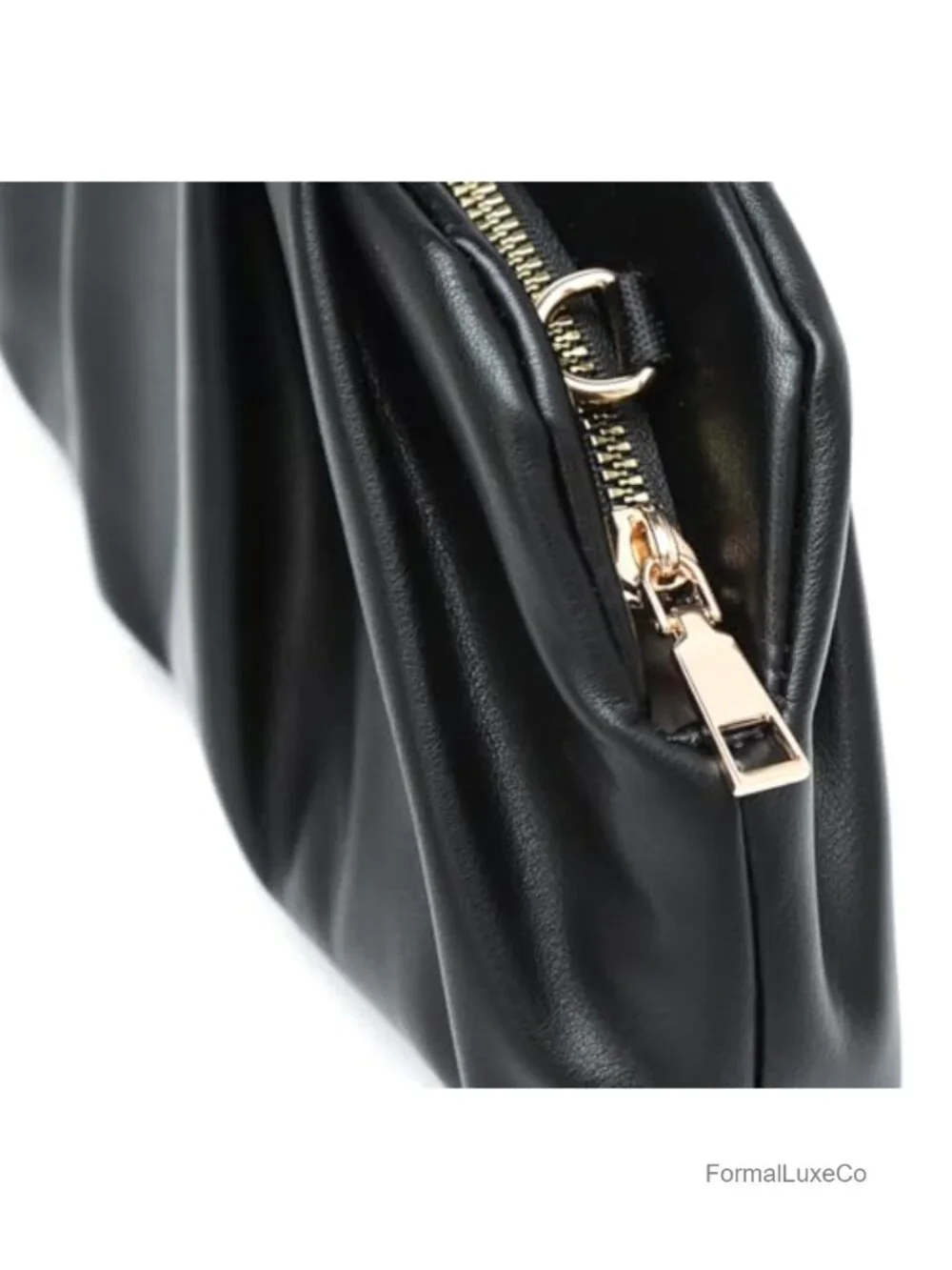Fashion Cloud Shape Fold Leather Clutch Handbag with Chain